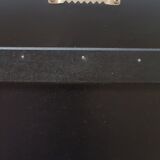 Antique mirror beveled restyled silver patinated black 58x159cm