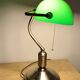 Bank lamp in opal green color años 80