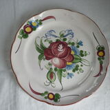 Lot de 3 assiettes faience de l 'Est fleurs