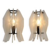 Pair of Space Age Plexiglass Table Lamps, 1970s