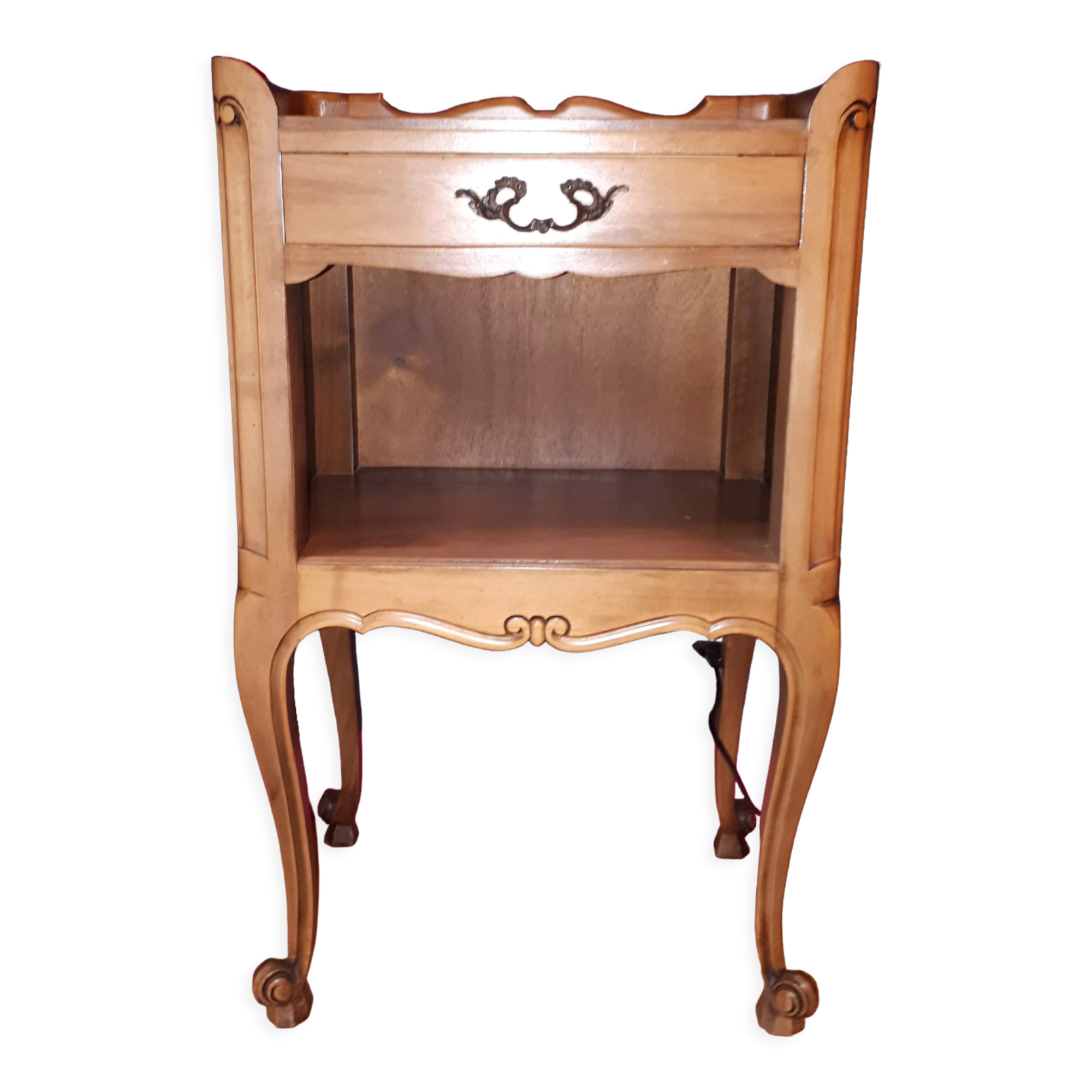 Louis XV style bedside table in walnut