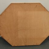 87 x 72 - Large octagonal bamboo rattan wood mirror