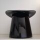 Vase chapeau haut de forme en verre noir