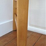 Pair of folding chairs with vintage solid wood slats