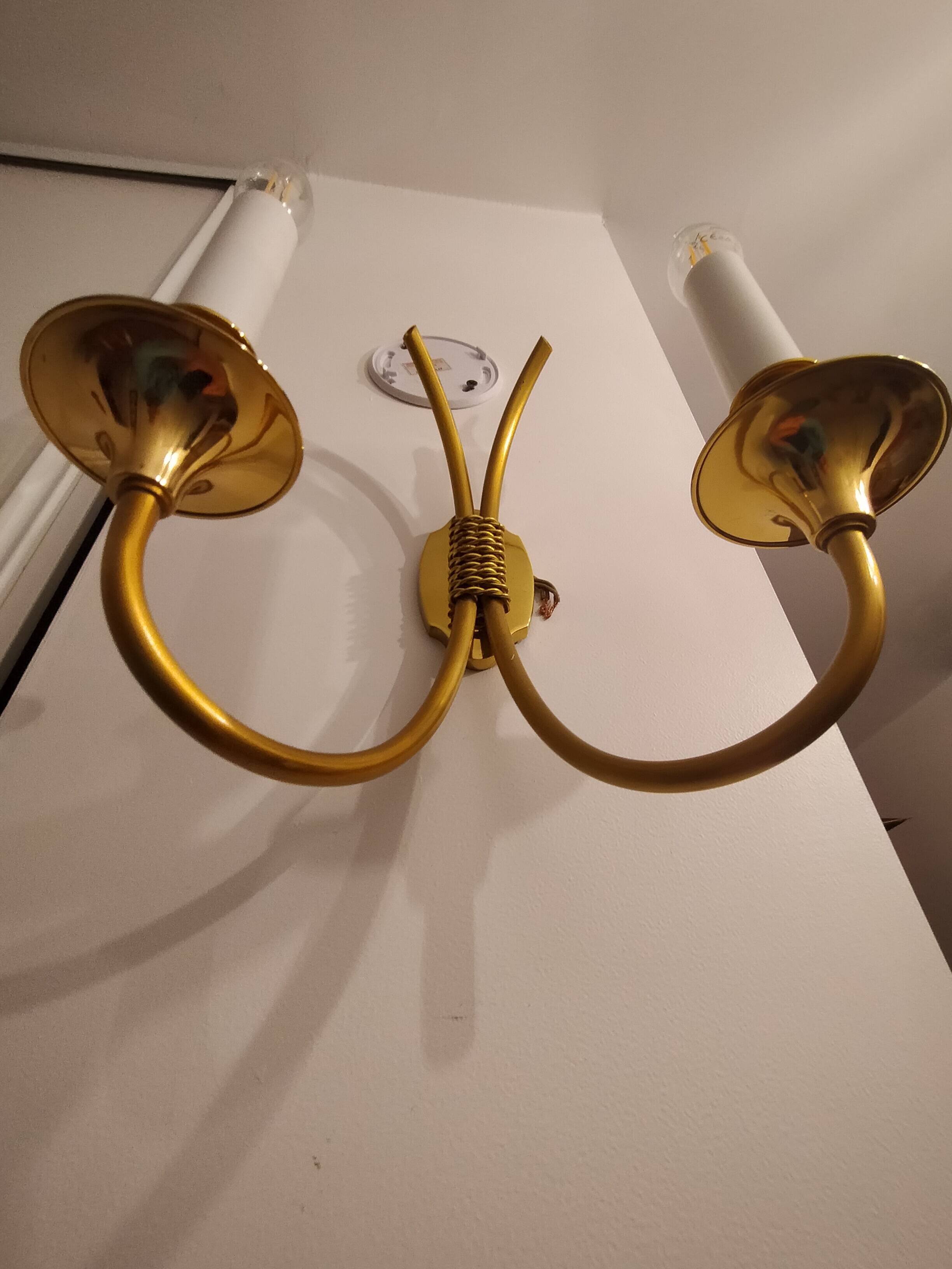 Classic applique Lucien Gau 4132 - 2 lights - Decorative details Links - H 32 cm, W 27 cm