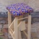 Wooden stepladder stool painted vintage 50s
