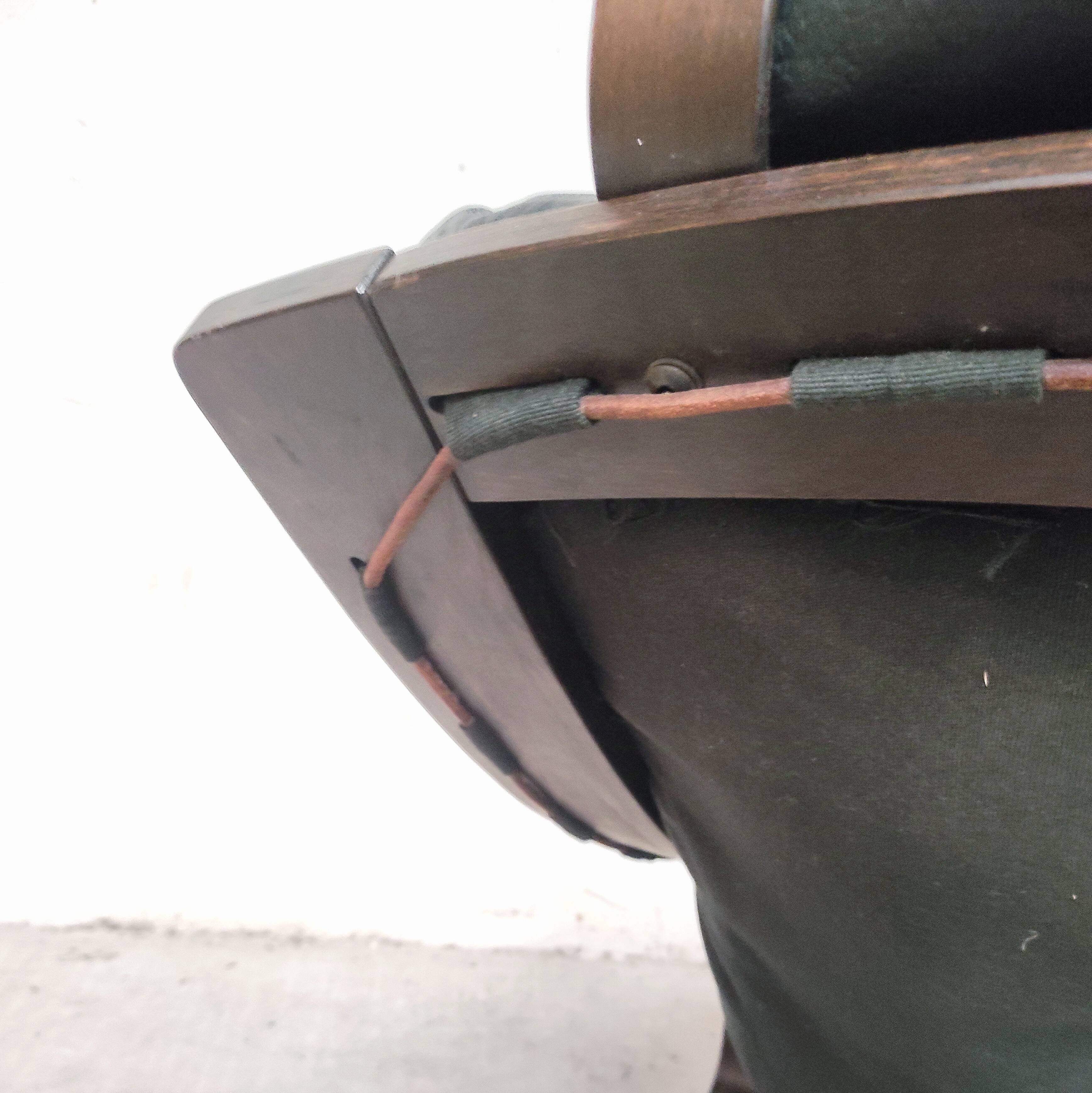 Pair of Kroken armchairs in black leather