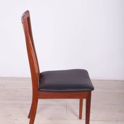 Vintage Teak and Leather Dining Chairs by Leslie Dandy for G-Plan, 1960s, Set of 4