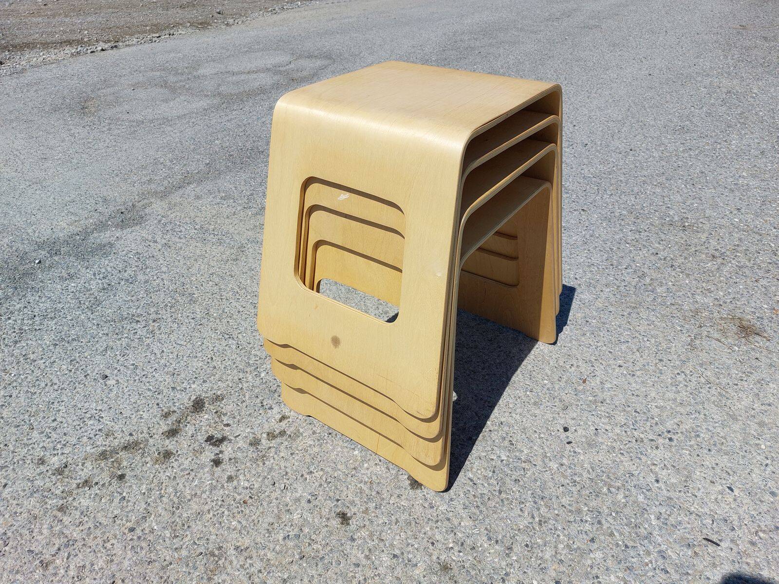 Set of 4 Benjamin stools - by Lisa Norinder for Ikea - 1990s/2000s
