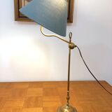 Lampe de bureau en laiton patiné, 19ème siècle