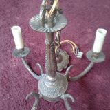 Bronze chandelier has 4feux