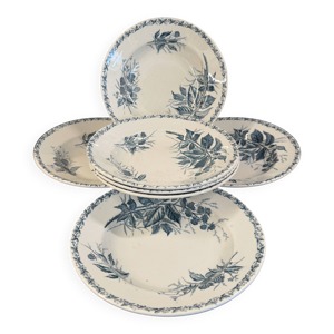 6 assiettes creuses en - badonviller