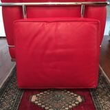 LC2 armchair Le Corbusier, Jeanneret, Perriand - Red leather - signed