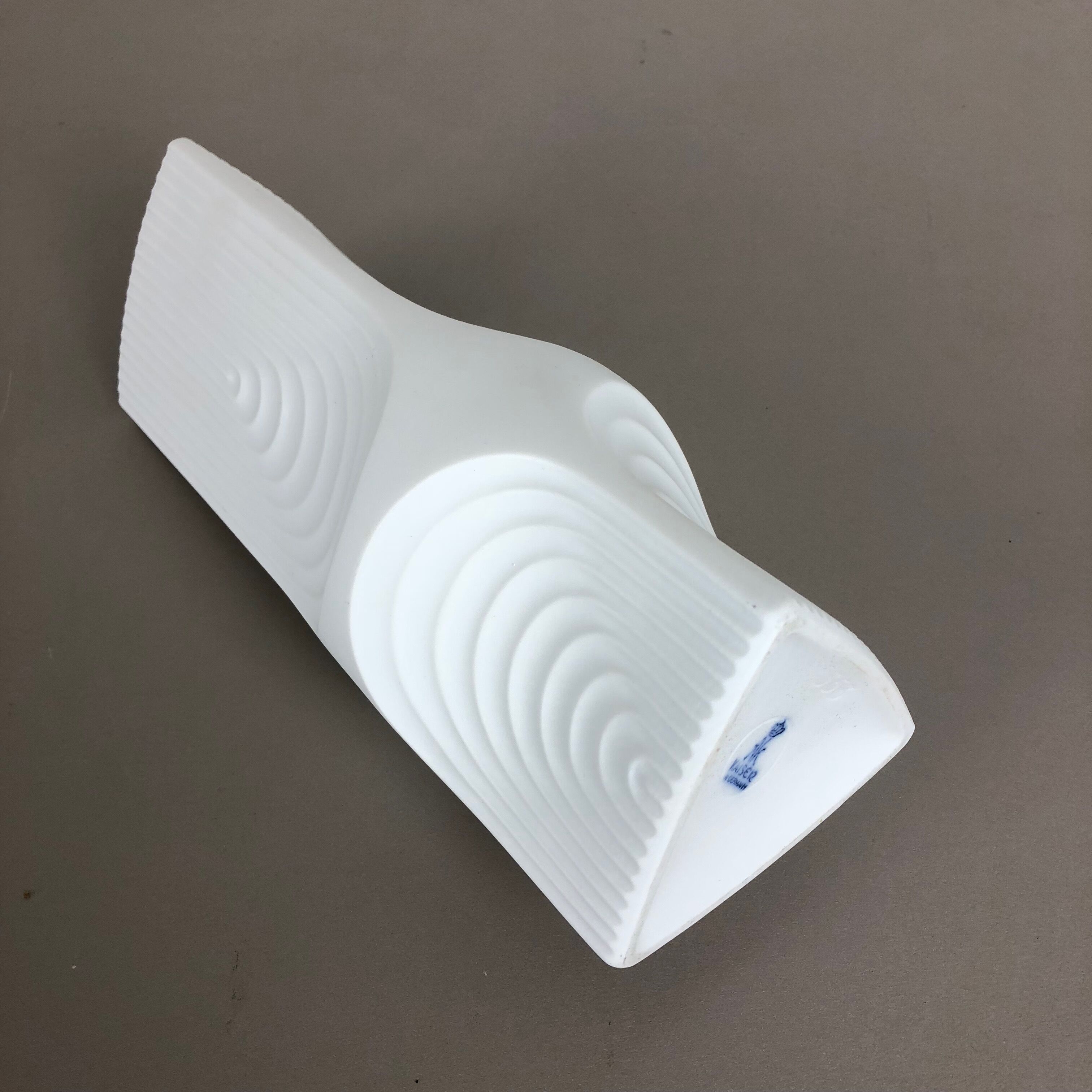 OP Art biscuit porcelain german vase made by AK Kaiser, Germany, 1970s