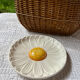 Assiette de présentation apéritif barbotine marguerite