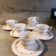 6 tasses et sous-tasses rose modèle Betty faïenc. de Longwy 1930
