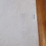 Vintage rectangular rattan mirror 53x38cm