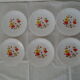 6 plates orange flowers - yellow Arcopal France Vintage