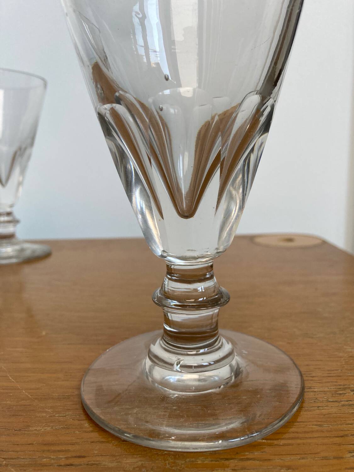 Pair of late 19th century absinthe glasses