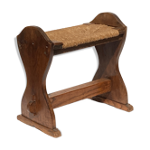 Tabouret en osier monastry antique ou hocker
