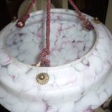 Marbled opalescent art deco pendant light Ø 35 cm