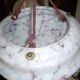 Marbled opalescent art deco pendant light Ø 35 cm