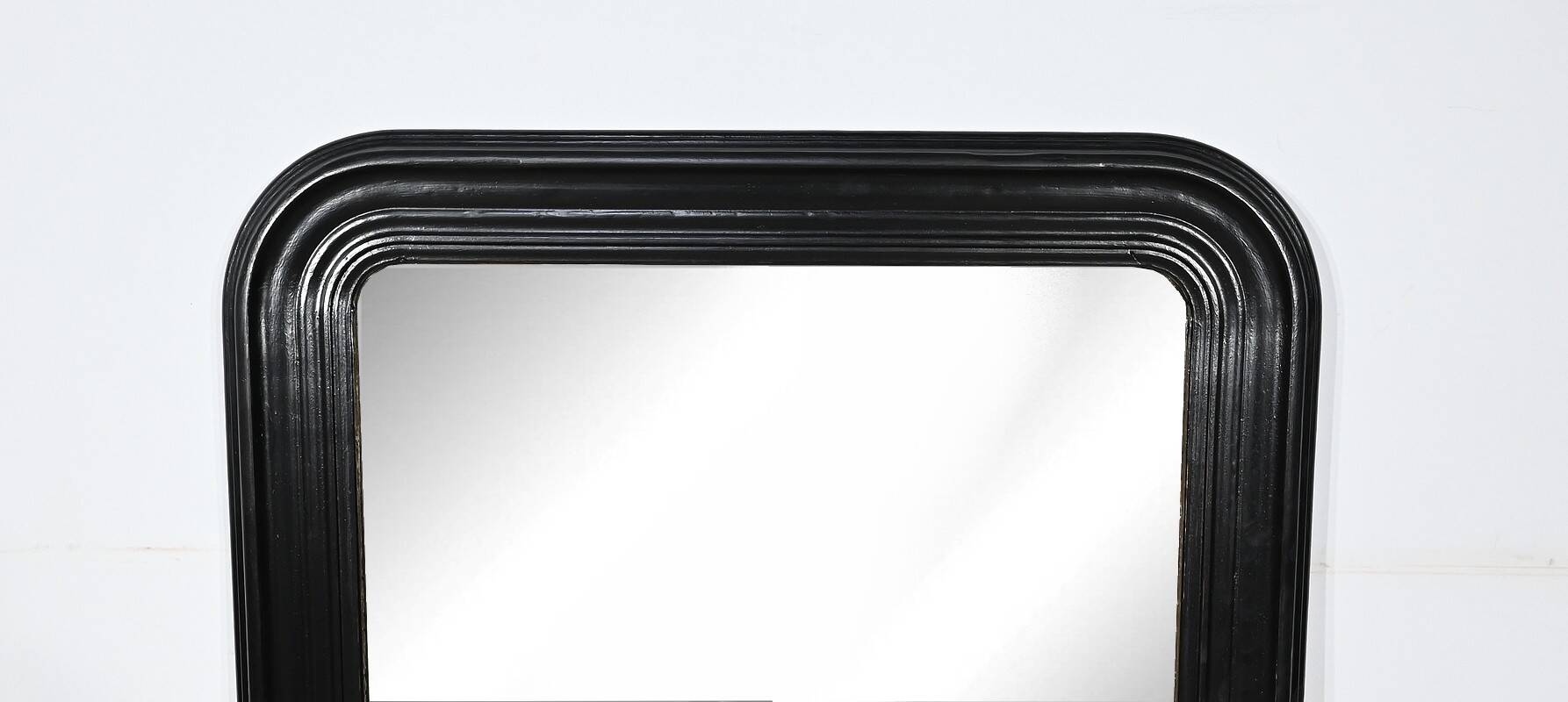 Large Blackened Wooden Mirror, Louis-Philippe style – Mid-19th century