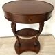 Empire style swan neck and lion paw pedestal table