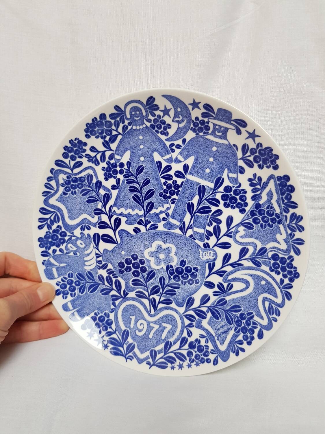 Ensemble de 4 assiettes de Noël suédoises Gustavsberg réalisé par Sven Jonson