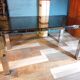 Italian coffee table + 6 chairs 1970s