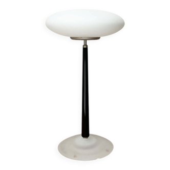 Pao T1 black table lamp, postmodern Italian model by Matteo Thun for Arteluce, 1990s.