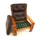 Fauteuil en cuir marron à dossier haut Asko Bonanza par Esko Pajamies