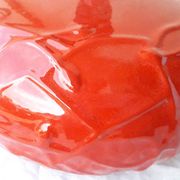 Red ceramic lamp