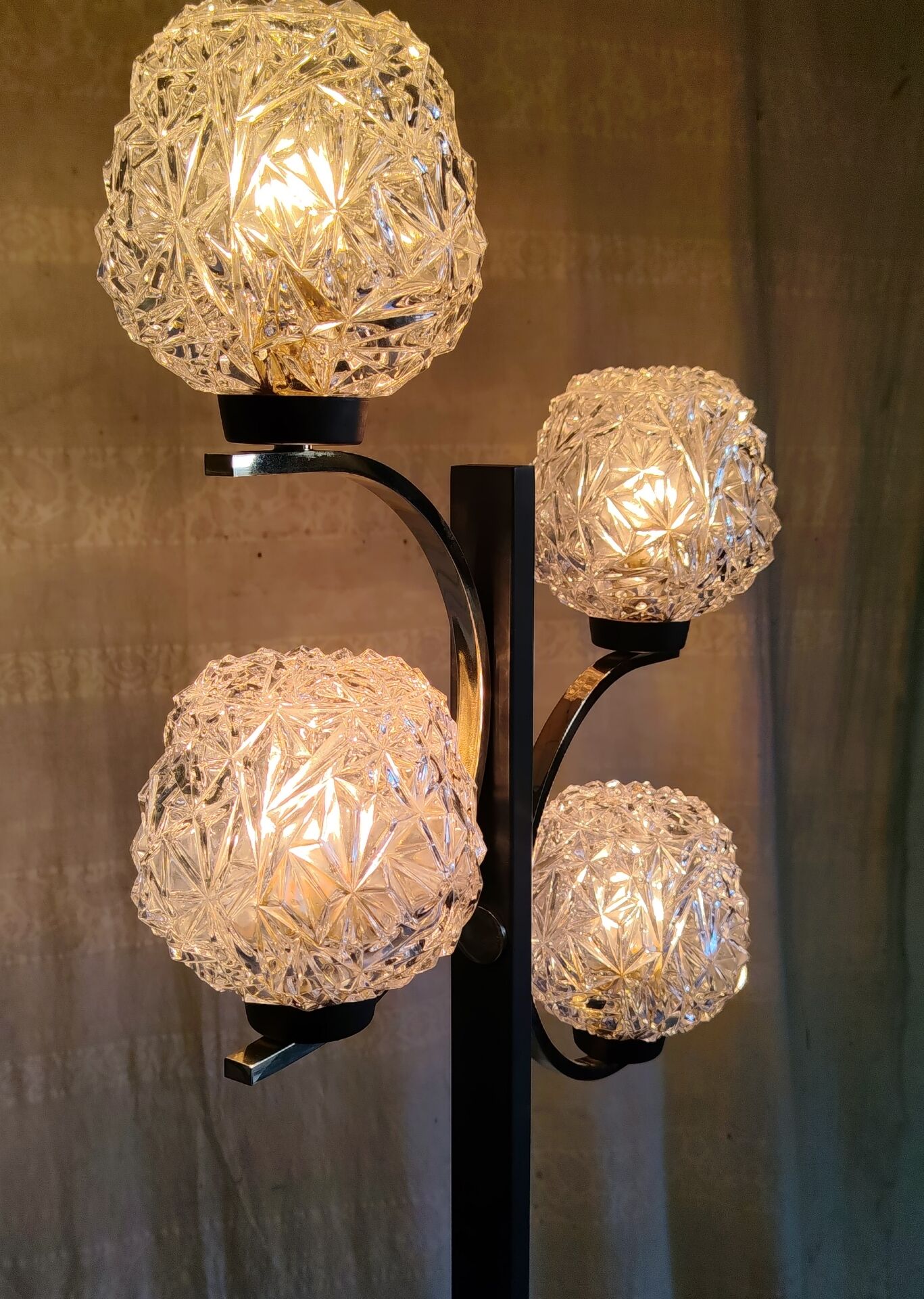 Lampadaire 4 feux style moderniste - années 50/60