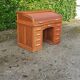 American desk with curtains 8 drawers 2 shelves oak 50s vintage