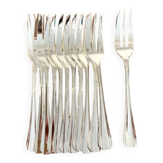 Christofle boréal, 12 dessert cake forks very good condition