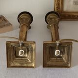 Pair of Lamp Feet in XXth Bronze
