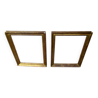 Pair of gilded wooden frames, vintage