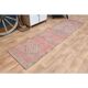 Pink Turkish Vintage Handmade Woven Wool Oushak Runner Rug 78x330