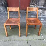 Pair of PIERRE CHAPO Chairs Model S24