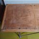 Large industrial table made of metal and beech.
