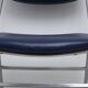 Chaise pliable skaï bleu pieds chromés