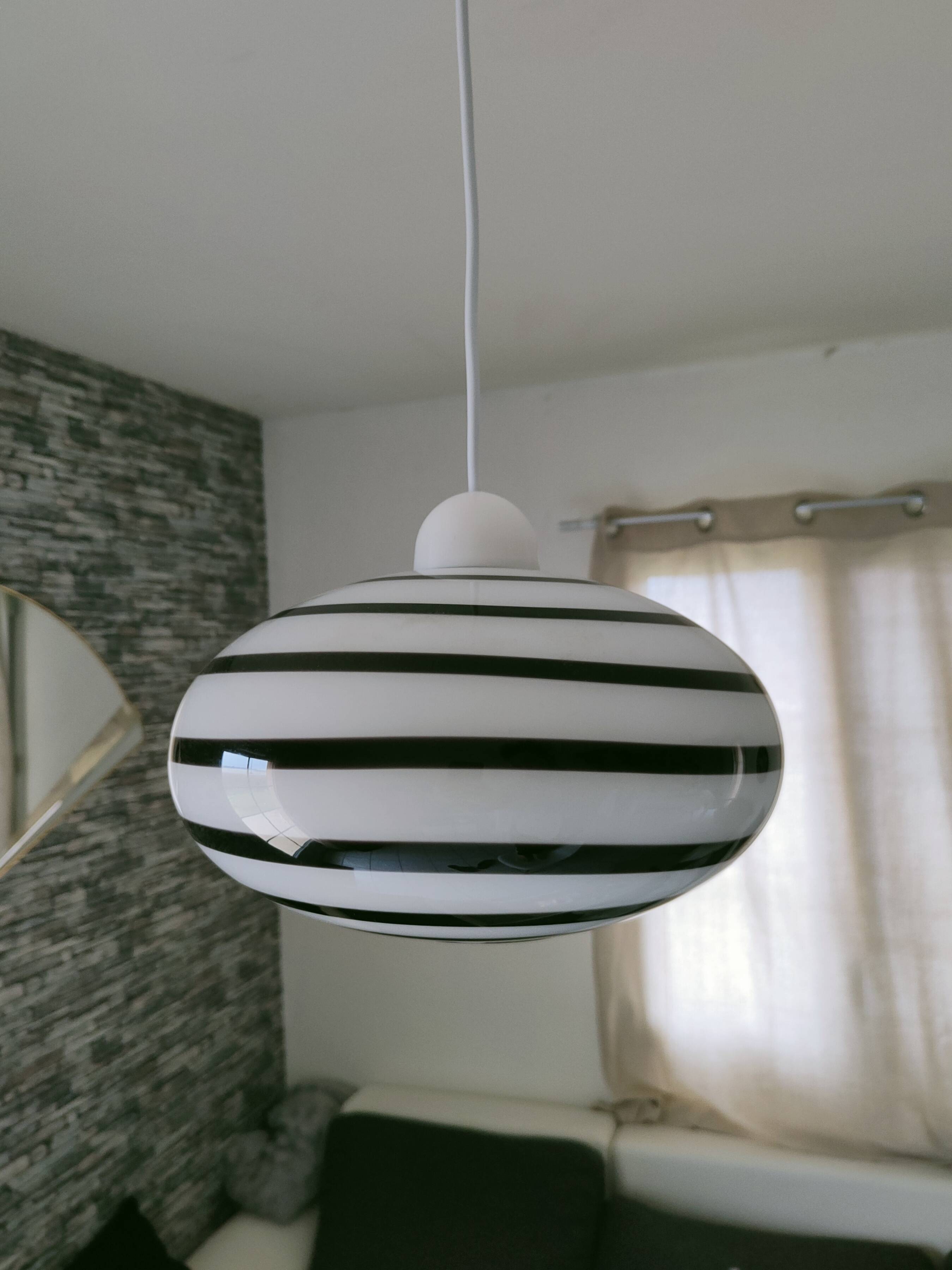 Zebra suspension eglo 1970