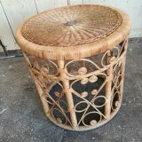 Peacock rattan sofa table or end