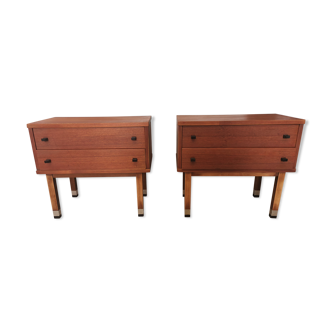 Pair of vintage bedsides