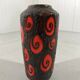 Vase en poterie d'Allemagne de l'Ouest Vase de sol Fat Lava des années 1960