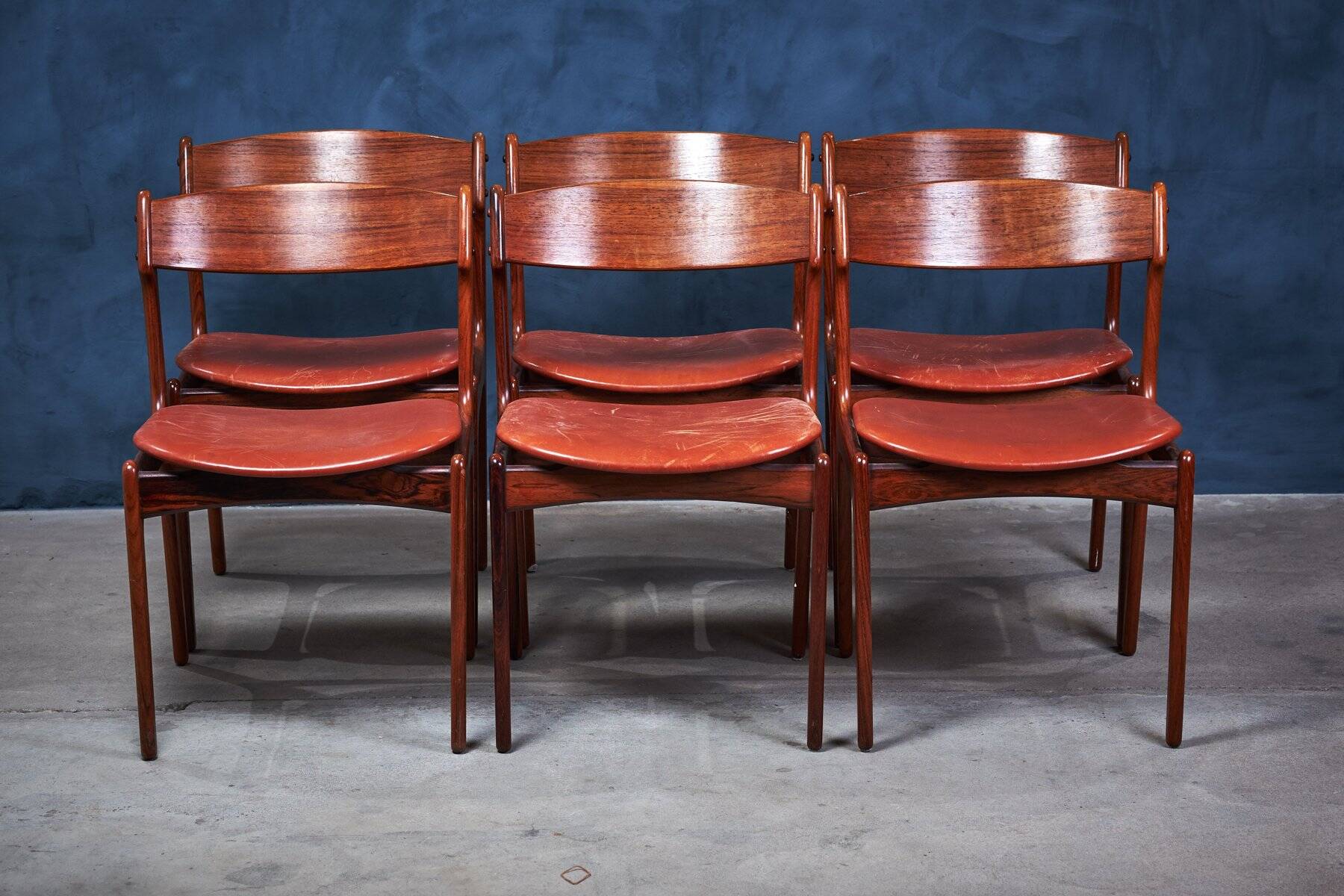 Dining Chairs in Rosewood by Erik Buch, Denmark, 1960s, Set of 6