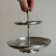 Small silver-plated metal sweets server