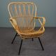 Fauteuil en rotin Dutch Design 1960