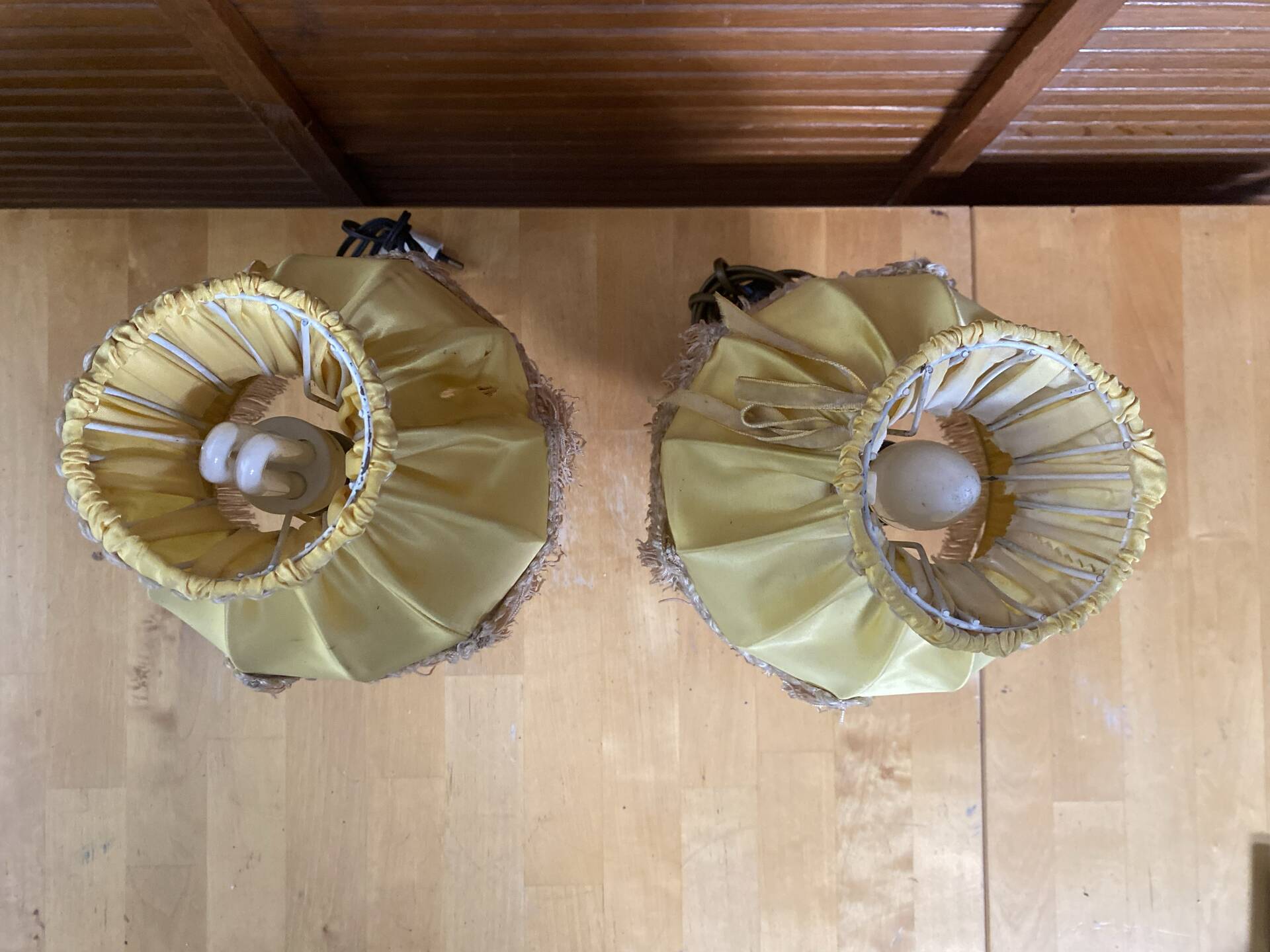 Pair of antique bedside lamps artistic creations ca gilded bronze fr